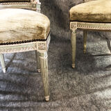 Paire de chaises de style Louis XVI, XIXe siècle