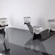 Pair of Peill & Putzler candlesticks, glass and metal, Germany, 1970