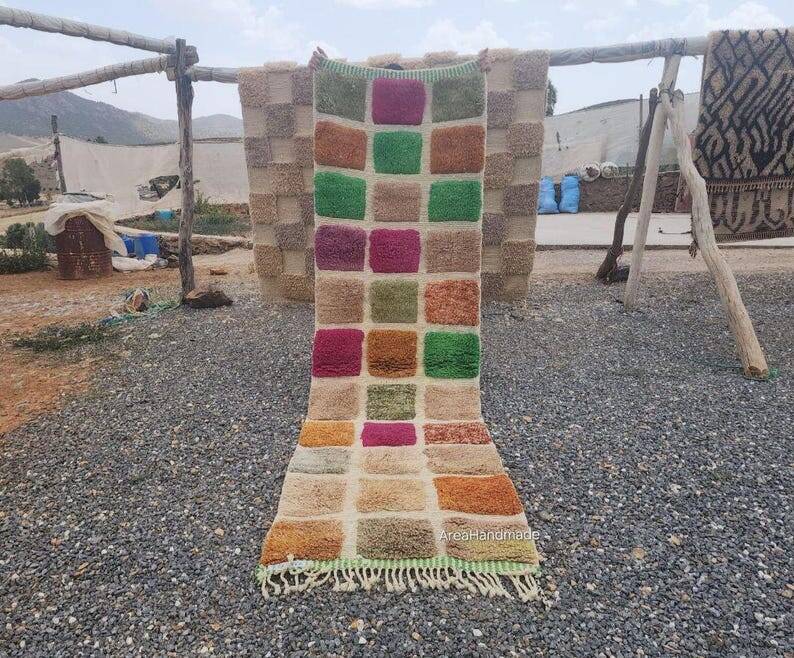 Handmade runner rug 300cm x 70cm