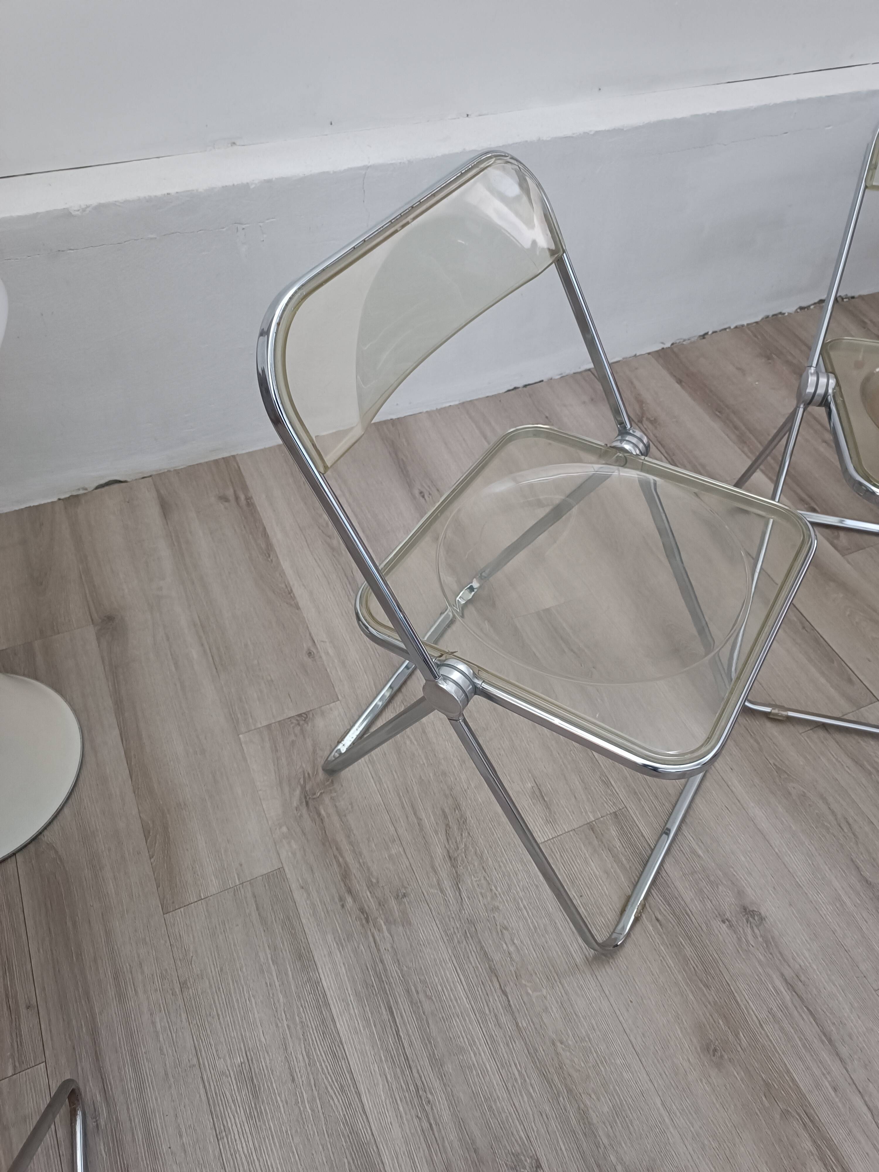 Plia chairs by Giancarlo Piretti for Anonima Castelli 1967 Original edition