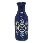 vase vintage bleu et blanc d’Allemagne de l’Ouest Bay