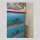 Commode vintage bois et vert foncé