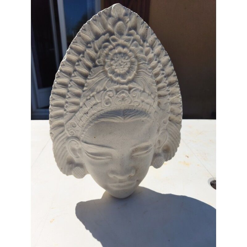 Plaster plaque of a Buddha Shiva head India