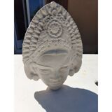 Plaster plaque of a Buddha Shiva head India