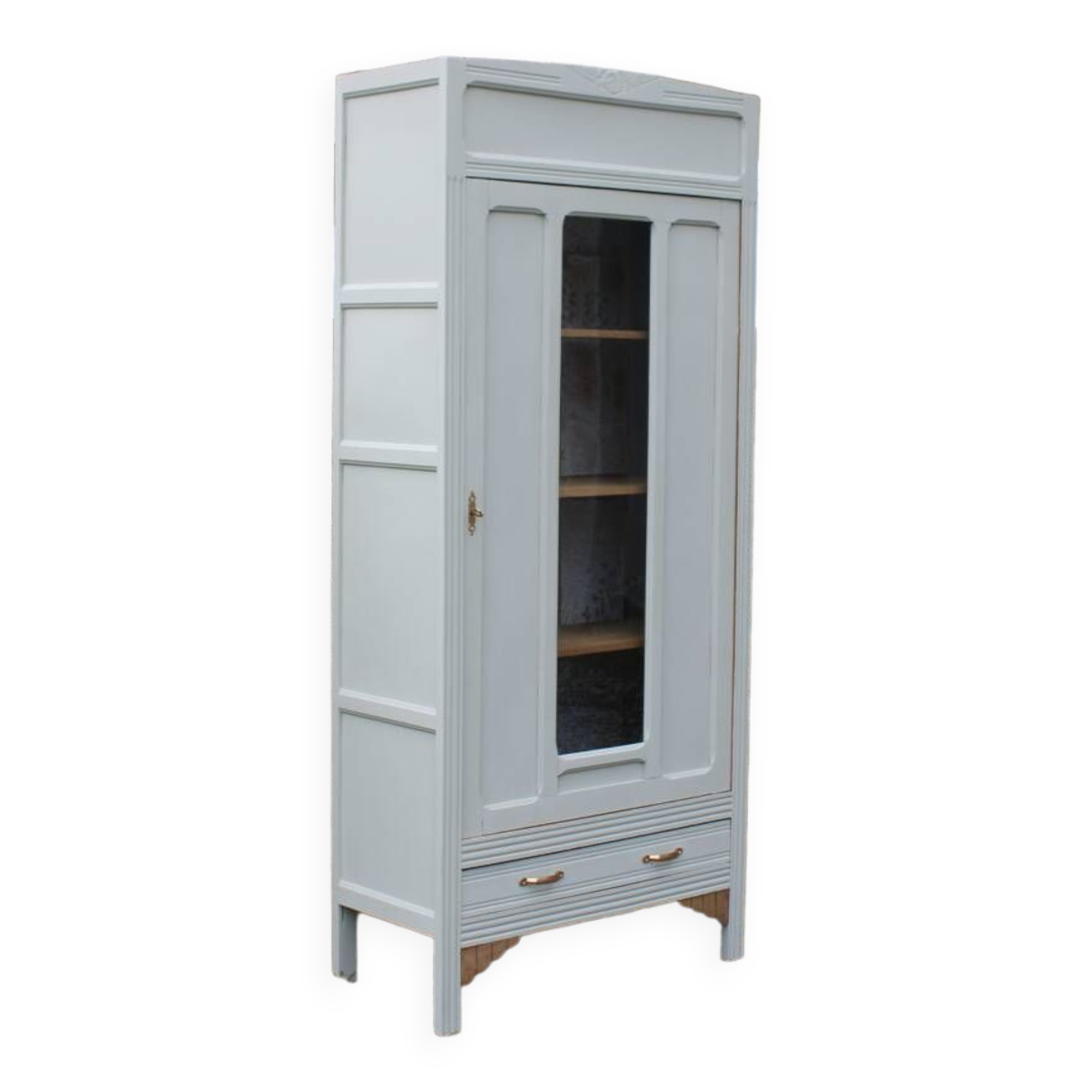 Armoire vitrée parisienne vaisselier vintage