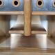 Enfilade/Credenza in oak and brushed brass, Italy, 1970