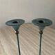 Pair of vintage brass and metal candlesticks