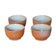 Lot of 4 bowls in sandstone and shiny grey inside