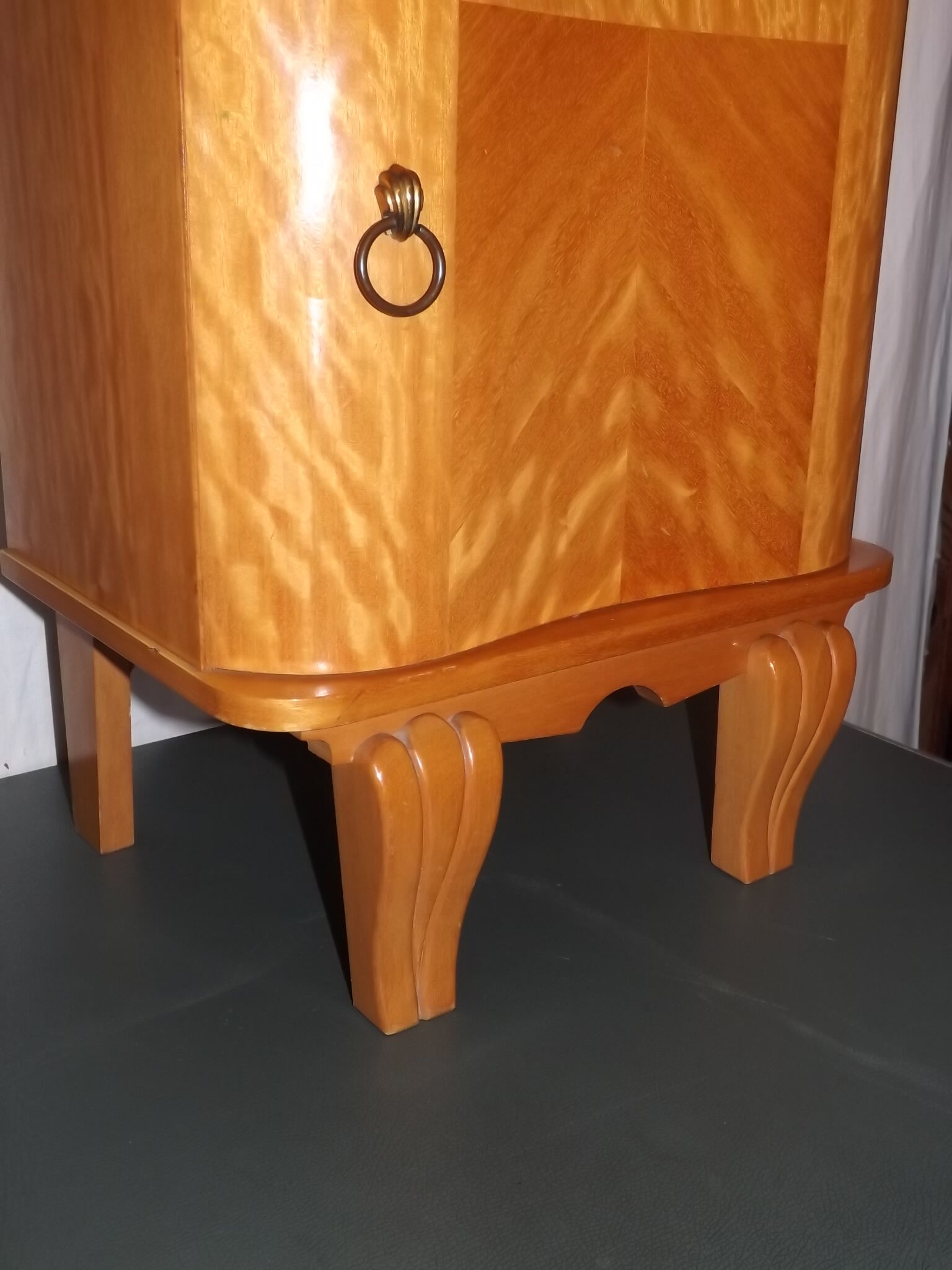 Pair of bedside lemon tree and brass