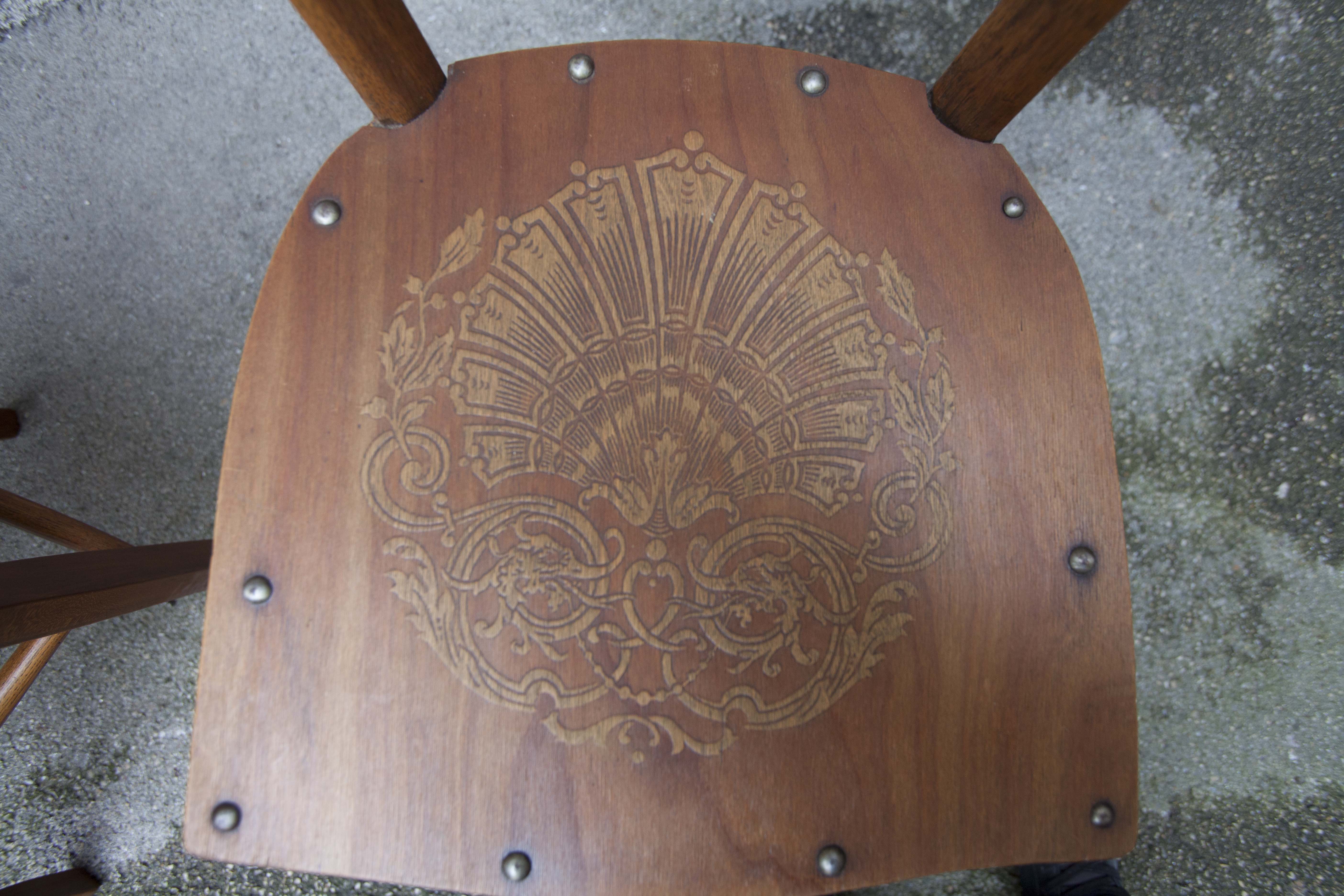 Pair of wooden chairs from the 1920s