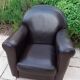 Fauteuil club en cuir bois & chiffons