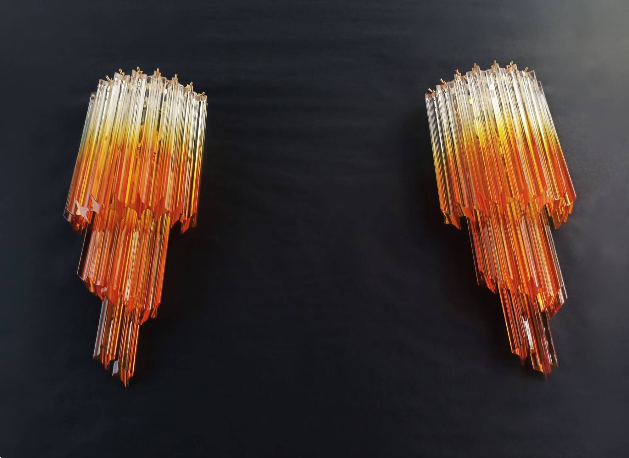 Pair of Murano designer wall lights