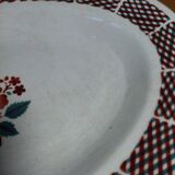 Ancien plat de service motifs fleurs  st amand vintage