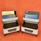SET OF 2 VINTAGE 1970S NIGHTSTANDS/SOFA ENDS IN WOOD AND FABRIC