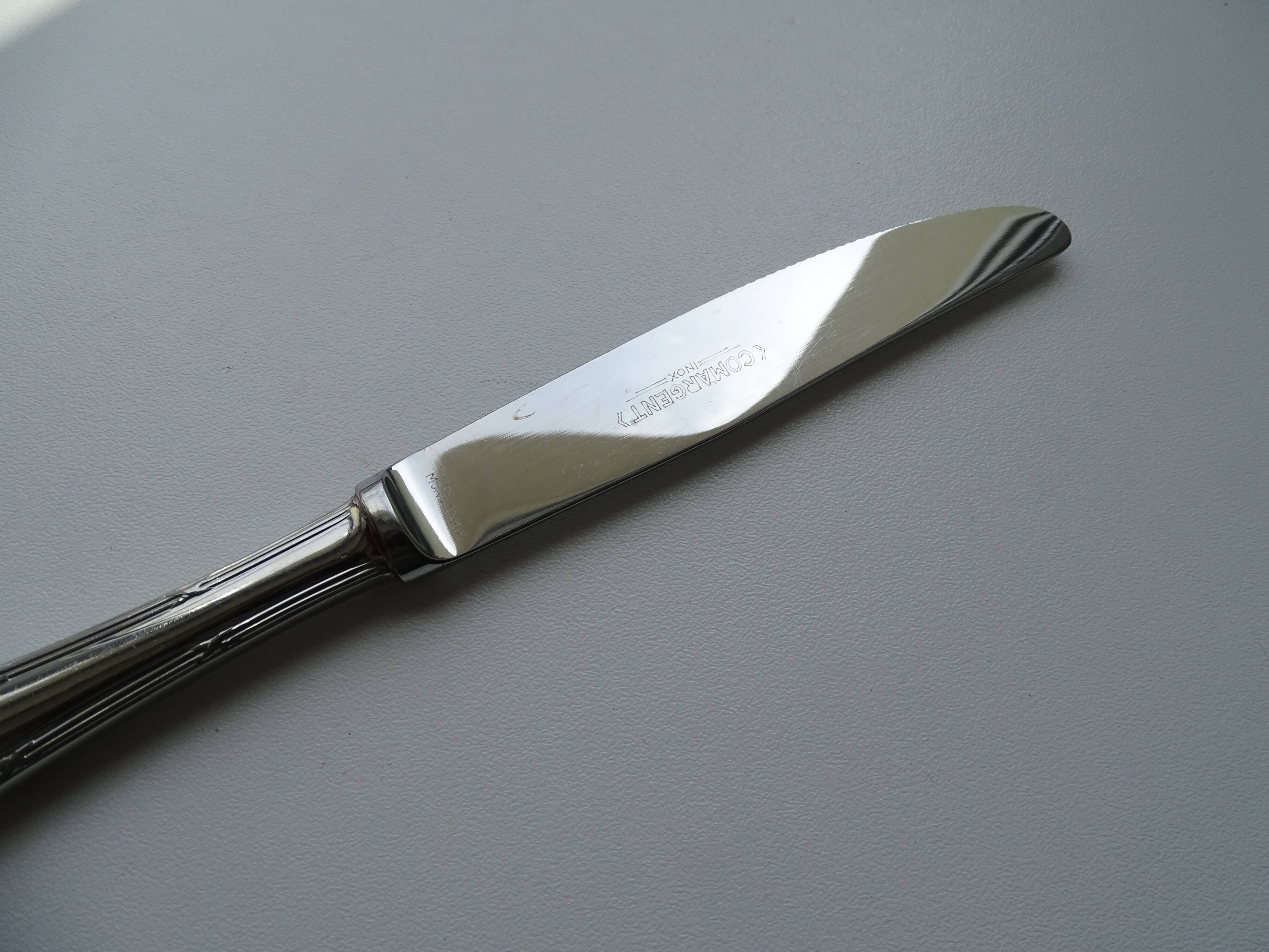 12 couteaux inox comargent monocoque style Louis XV