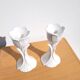 Pair of ceramic tulip candlesticks