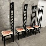 series of 4 80s/90s mackintosh style chairs