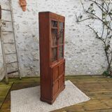Oak display cabinet bookcase