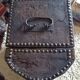 Old chest wood and studded leather