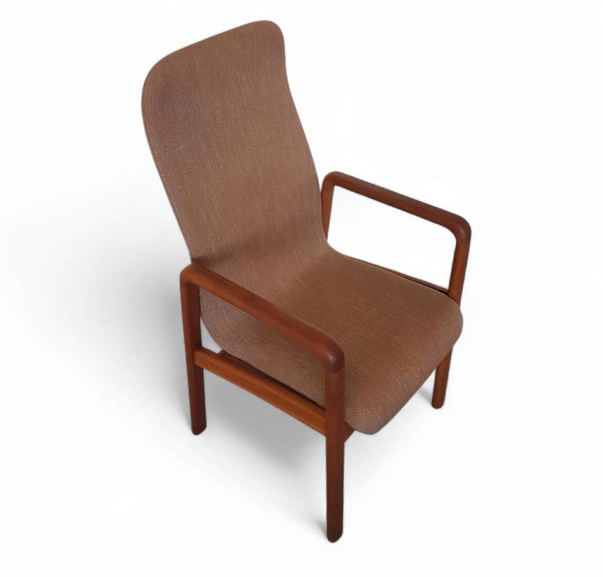 4 x Teak & Fabric Dining Chairs " STUKBAER " from Dyrlund Danmark 1960s