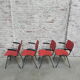 Set de 4 chaises de table vintage avec accoudoirs