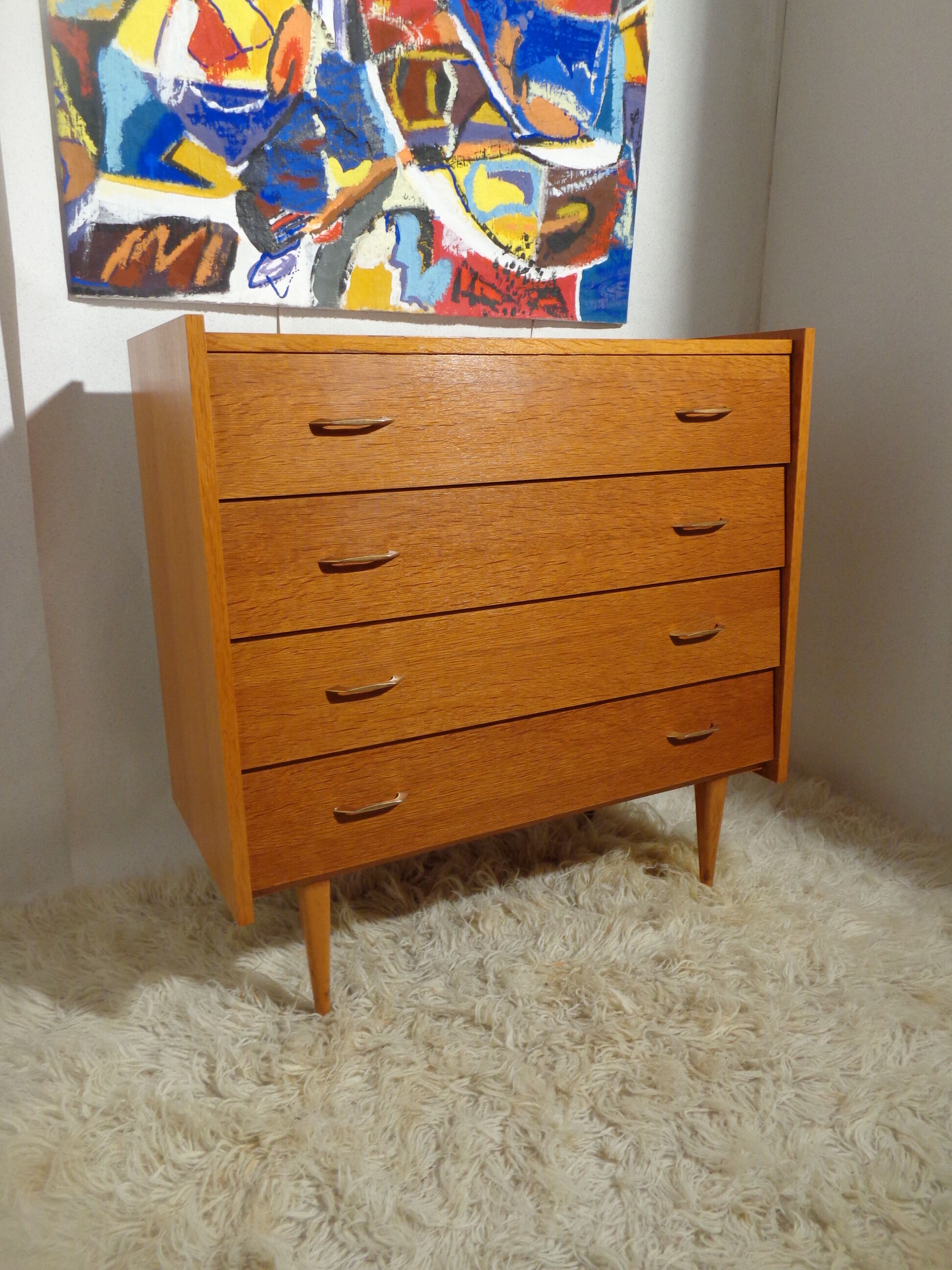 Vintage dresser 1960s light oak