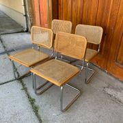 4 chaises italiennes du milieu du siècle Marcel Breuer B32 Cesca, années 70