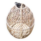 Old large wicker pendant light