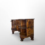 Italian art deco walnut console table, 1930s.