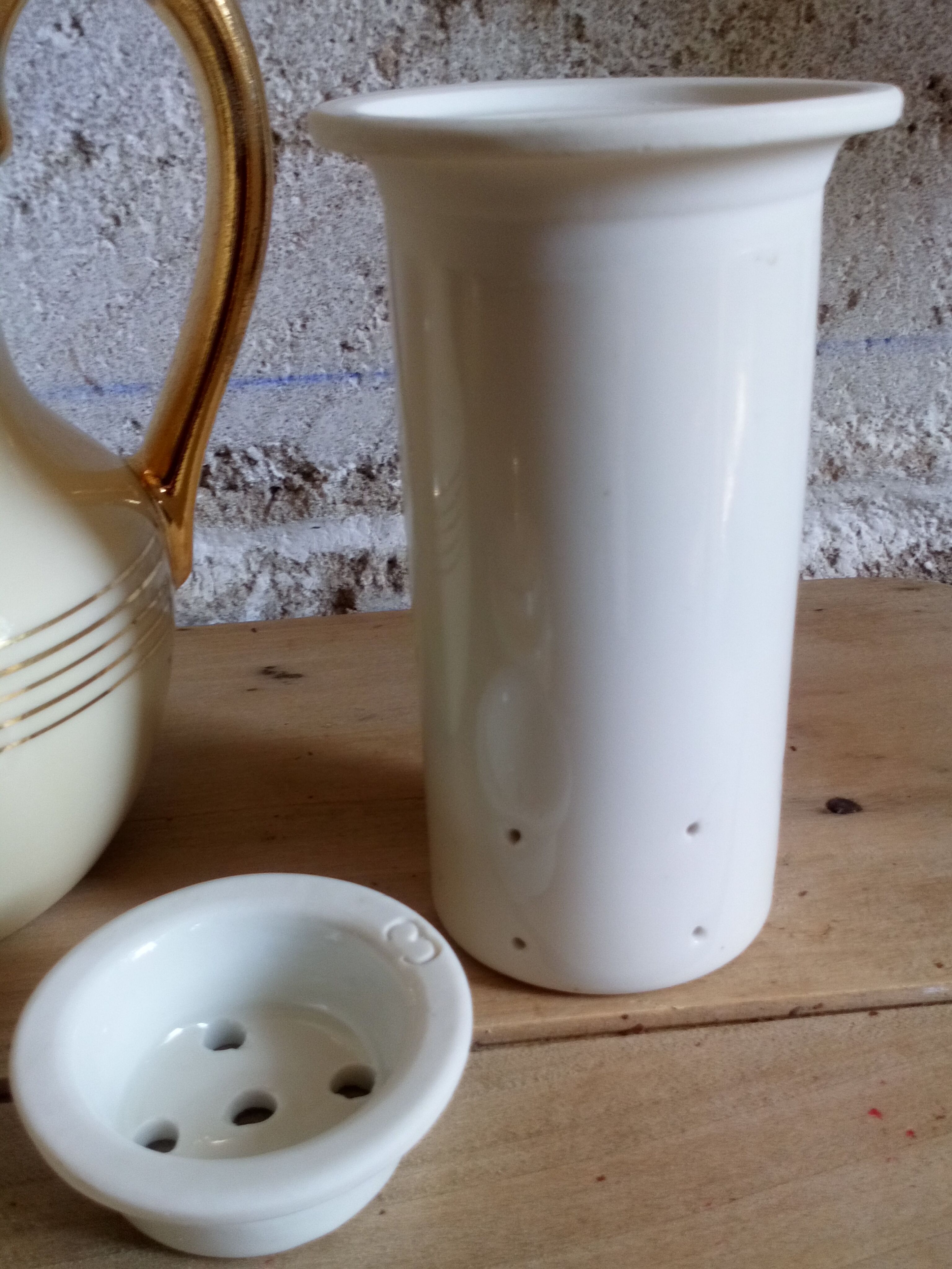 Théière pot à lait et sucrier de Saint-Uze années 1900