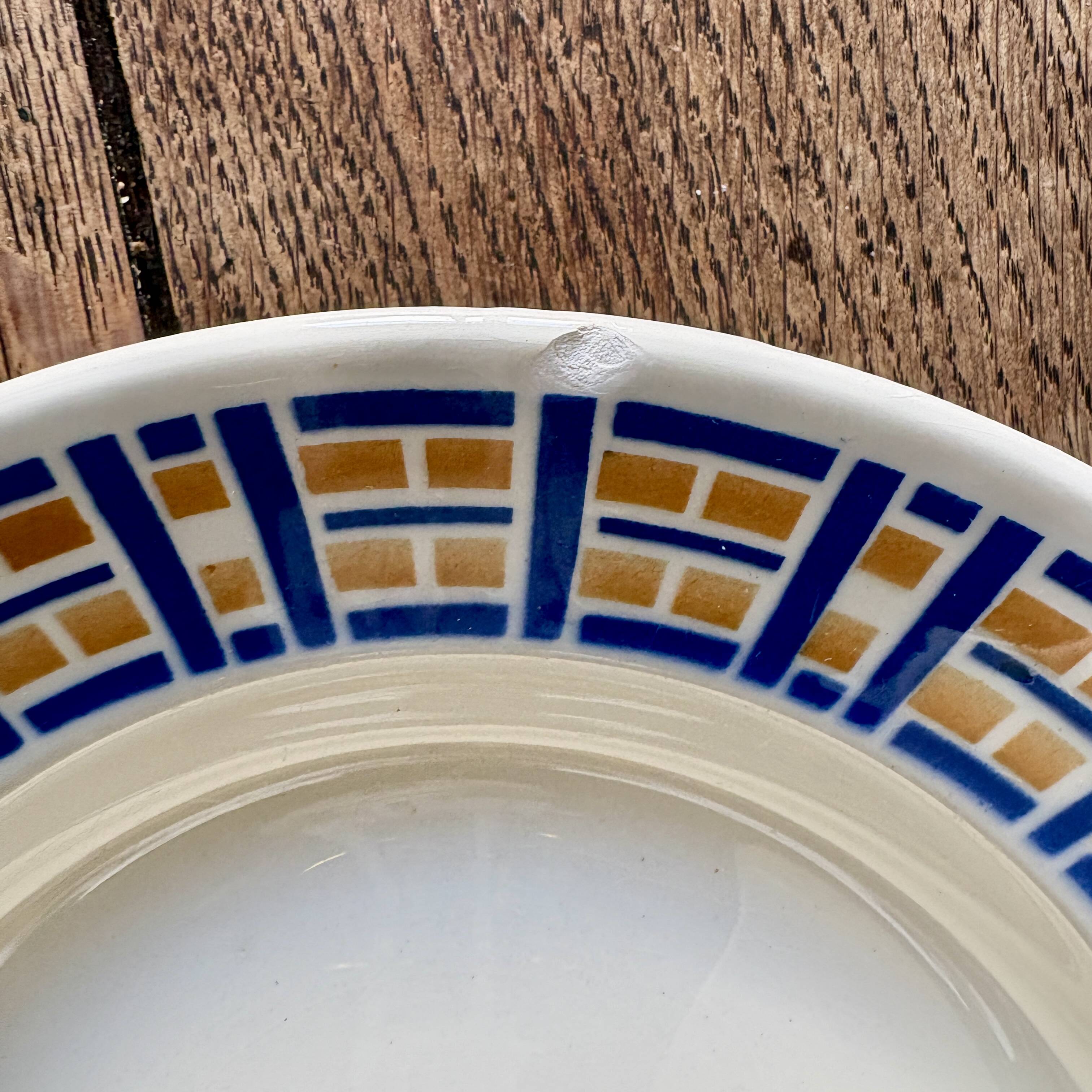 Set of 6 antique deep plates - Robinson de Badonvillier