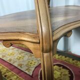Table à thé de style Louis XV en marqueterie rénovée