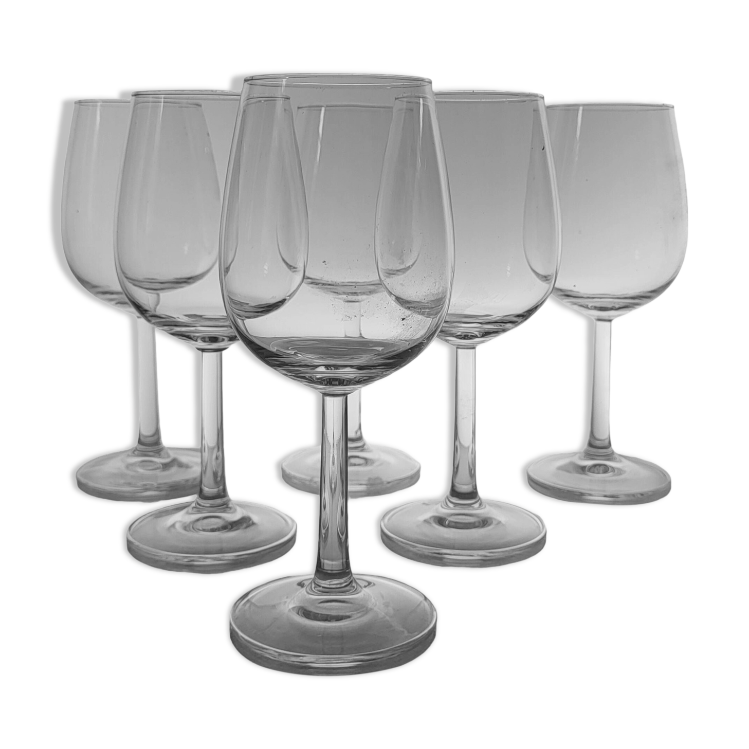 6 wine glasses