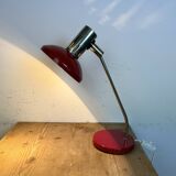 Vintage red east german table lamp from aka leuchten, 1970s