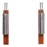 Vintage France Stainless Steel Tube wall lamps 1970s