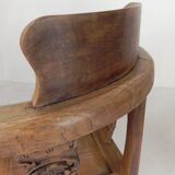 Set of 2 teak corner chairs, 1980s