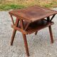 Vintage side table from the 50s in beech oak and poplar compass feet