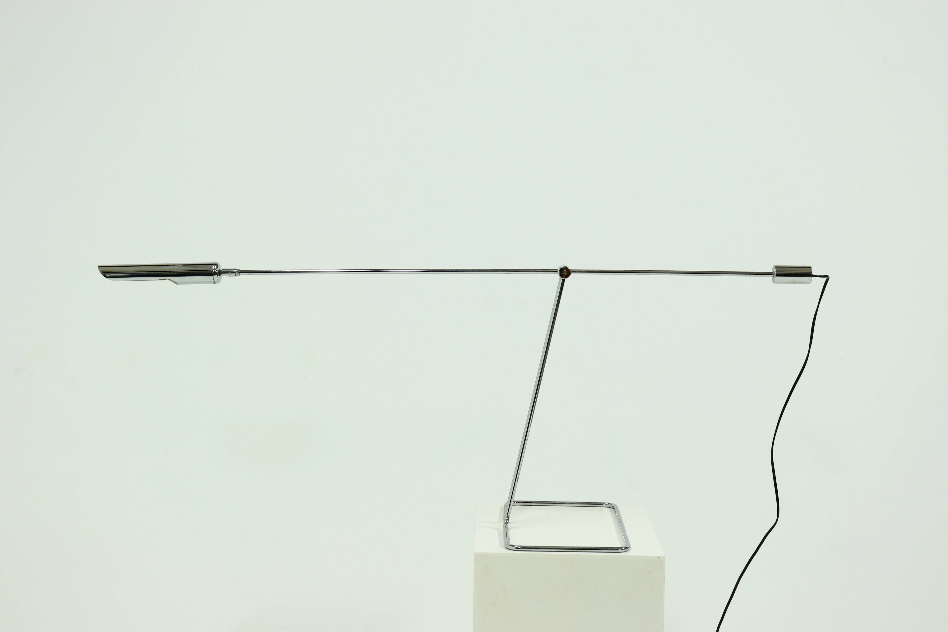 Lampe à contrepoids en acier chromé par Abo Randers Danemark 1970