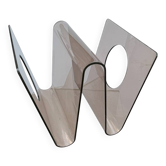 Design magazine rack in Plexiglass by Michel Dumas