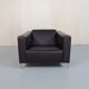 Moroso Steel Leather Lounge Chair, 2000s