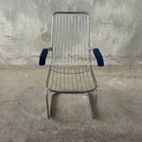 Pair of vintage chrome chairs from the 1970s