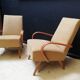 Paire de fauteuils vintage Halabala 1950