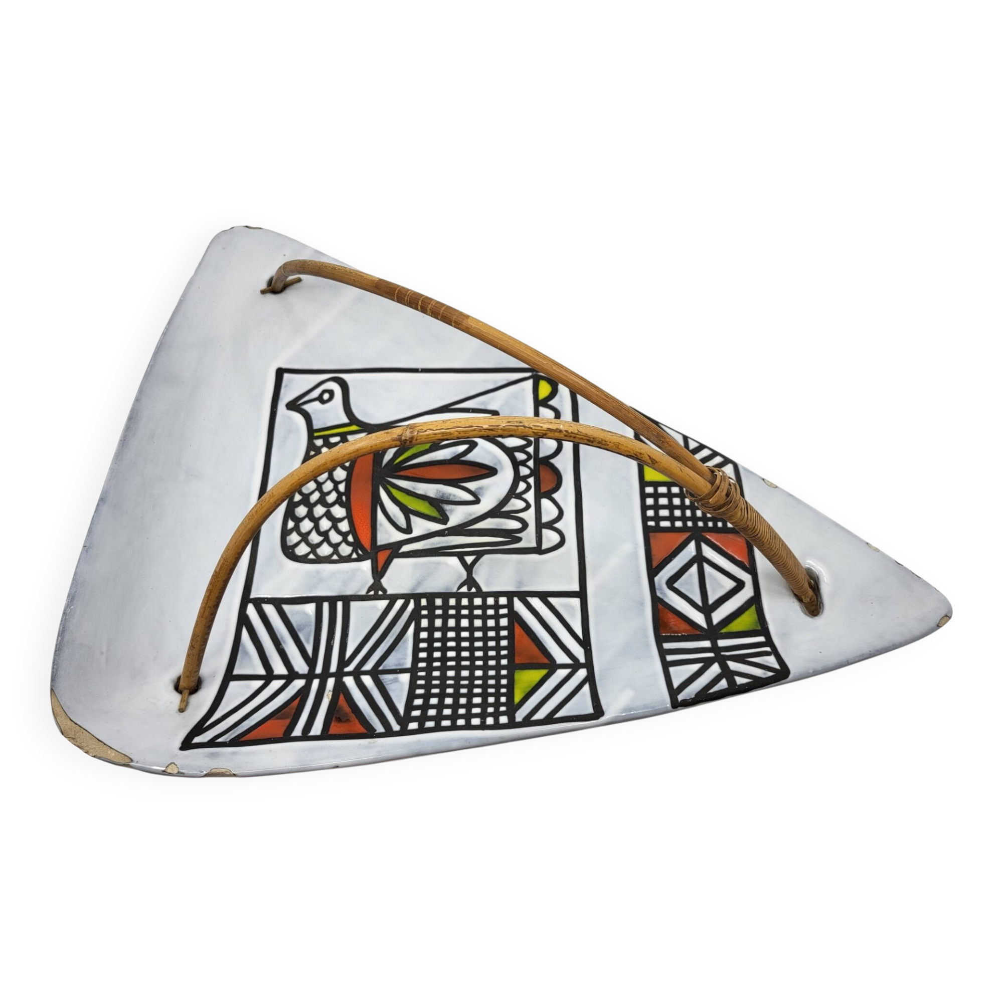 Colossal Roger Capron ceramic cup from the French Riviera, 1950s