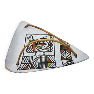 Colossal Roger Capron ceramic cup from the French Riviera, 1950s