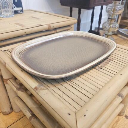 Large rectangular serving dish in Gerzit stoneware, W. Germany - 1970s
