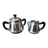 Ensemble service café vintage en métal