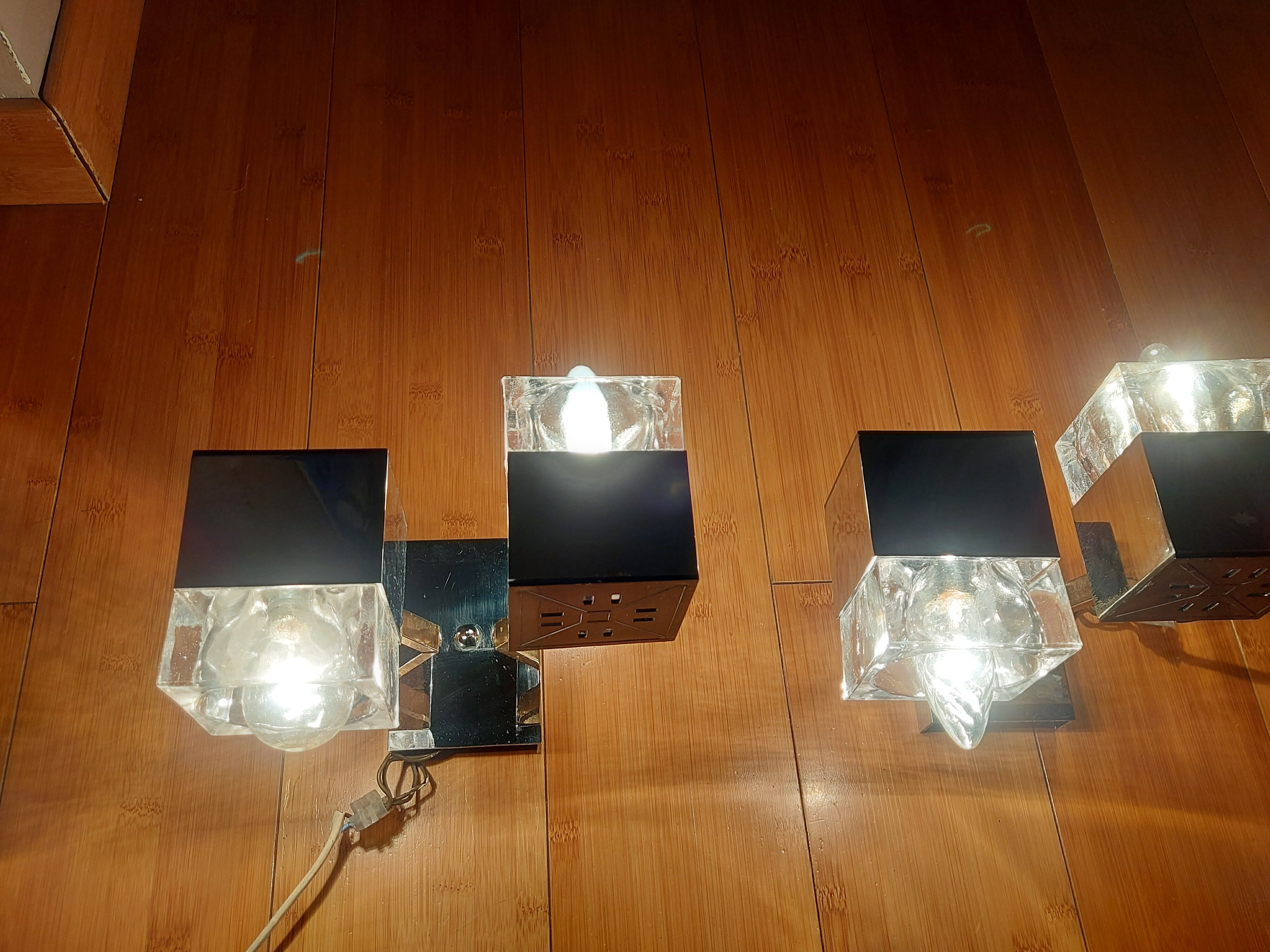 Paire d'appliques années 70, Sciolari