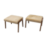Pair of midcentury beechwood stools, 1960´s, Czechoslovakia