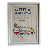 Vintage Babar illustration for children's room