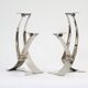 Palm Beach Modern style silver-plated chandeliers 1970